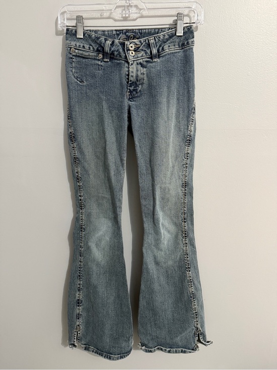 Silver Jeans Denim - Vintage Silver Jeans Womens 24 Low Rise Split Hem Country Western Y2K No Pockets